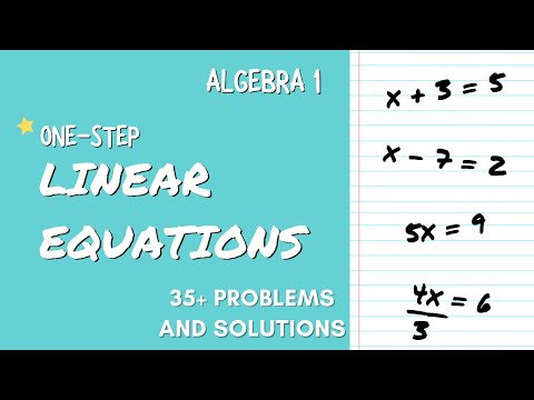 How to Solve ONE-STEP LINEAR EQUATIONS | ALGEBRA 1 | Remote Learning