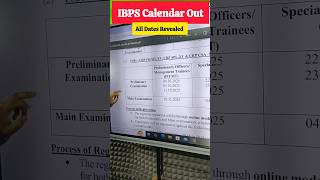 🔴 IBPS Calendar 2025-26 Out| All Dates Revealed 📆
