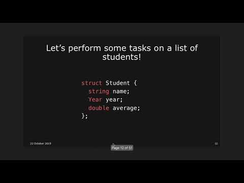 CS 106L Fall 2019 - Lecture 8: Algorithms (Screencast) - Edited