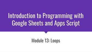You Try It: Introduction to Programming with Google Sheets 13-D