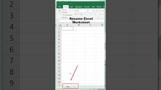 Rename Excel Worksheet | Excel Trick | #30 #shorts #youtubeshorts #excel #trending