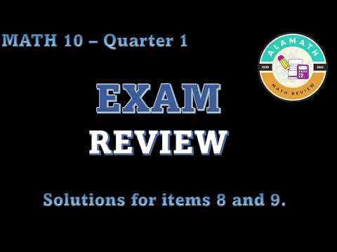 Solutions for items 8 and 9
