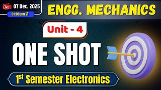 One Shot || Engg. Mechanics (Unit-4 The End) || Polytechnic 1st Semester Electronics