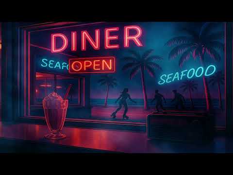 Synthwave music playlist 90 aesthetics | summer chill |  Neon night Dinner