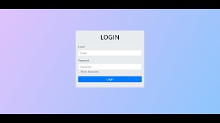 Make a simple login form using HTML, CSS, Bootstrap and JavaScript ( With Show Password checkbox )