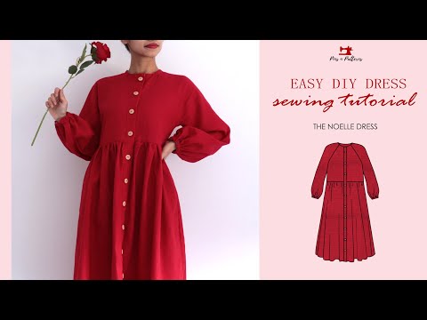 DIY Button Front Dress  + Sewing Patterns [Beginner Sewing] - PINS N PATTERNS