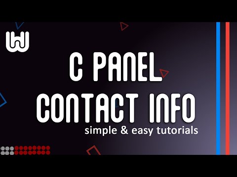 cpanel x3 contactinfo