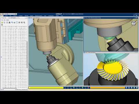 Face Milling for Spiral Bevel Gear Using VERICUT Simulation