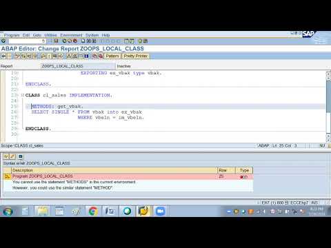 Oops ABAP Instance Attribute and Method
