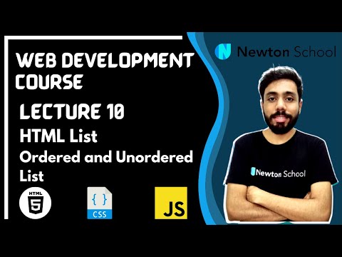 Lecture 10 HTML List | Ordered and Unordered List  | Web Development Series | HTML CSS JS