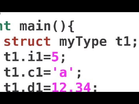 Short lecture 4: Simple C struct tutorial
