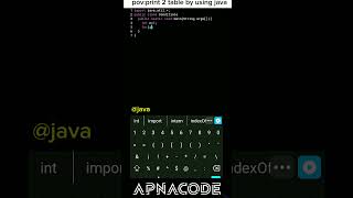 print 2 table by using java #apnacode #javacode #learncodeonline