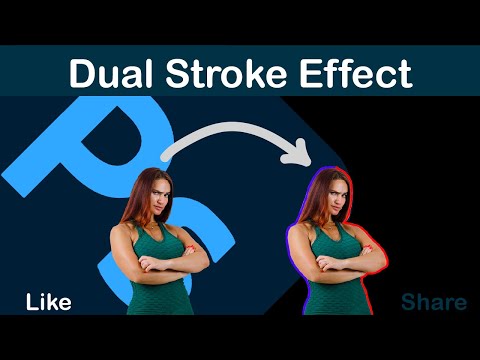 Dual stroke Effect in Photoshop | Photoshop tips.