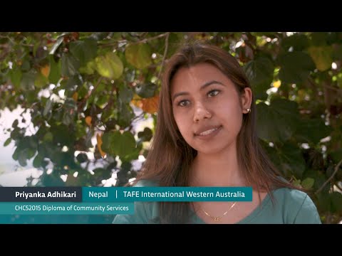 Priyanka talks about studying community services at TAFE International Western Australia