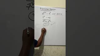 EXPONENTIAL EQUATION #maths #mathiseasy #easymathmatics #mathstricks