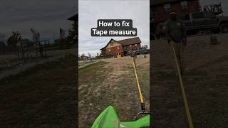 Contractor fixes broken tape measure #funny #diy #constructionhumor