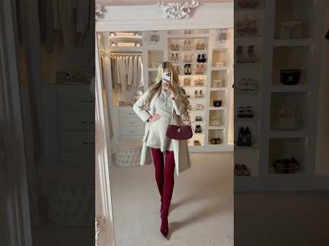 Cozy two piece set from H&M combined with burgundy details ♥️🍂 #autumnlook #autumnfashion #fall