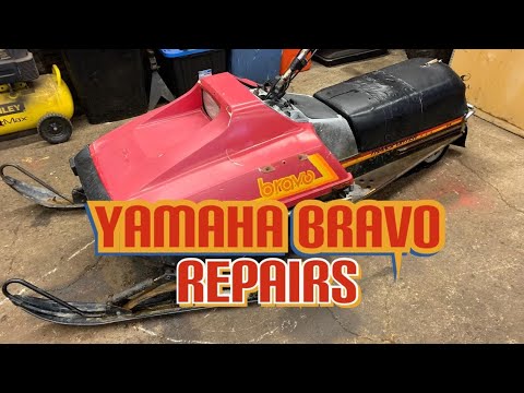 Snowmobile Repair - yamaha bravo - Rust, Hood, Ski's -Part 1