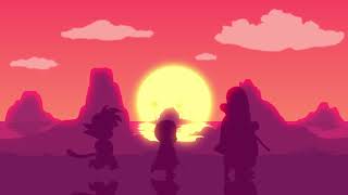 Gokú y Krilin entrenando con Roshi - [Flat design animation]