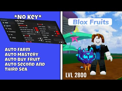 New Blox Fruits Script | No Key | Auto Farm, Auto Mastery, Auto Buy Fruit, Auto Second and Third Sea