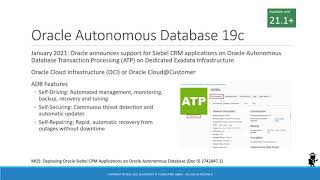 Siebel CRM 21.1 Update Summary