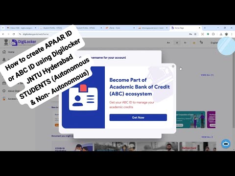 How to create APAAR ID or ABC ID using Digilocker JNTU Hyderabad STUDENT Autonomous & Non-Autonomous