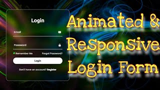 2 Responsive and  Animated Login Form using HTML & CSS Only || No JavaScript || MasterEagle