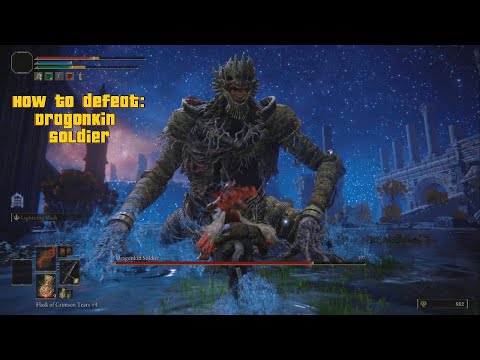 Elden Ring Dragonkin Soldier Boss Fight | Frozen Lake Showdown (4K Epic Battle)