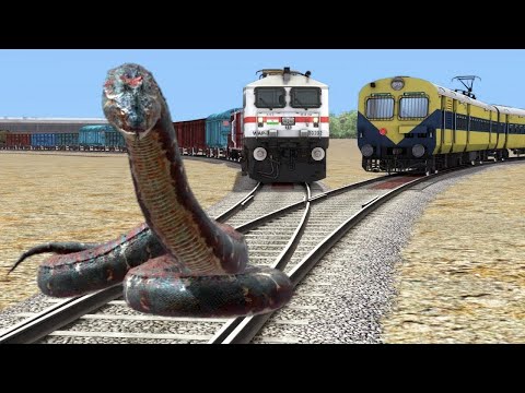 ANGRY ANACONDA vs TRAIN | Stops The Train || Snake #snake #facts #train @technopiston