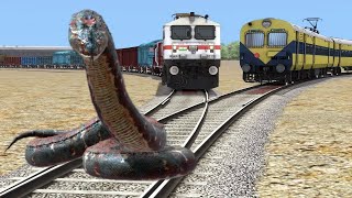 ANGRY ANACONDA vs TRAIN | Stops The Train || Snake #snake #facts #train @technopiston
