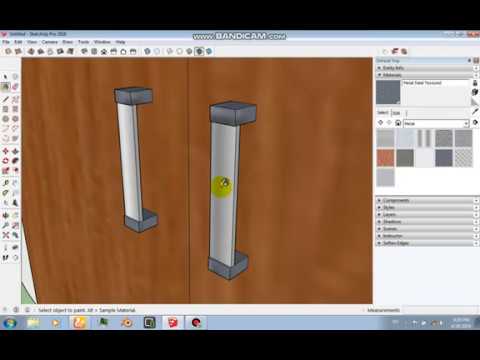 How to make a handle of a door/wardrobe in sketchup-technical world