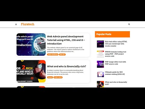 Flutatech blogger template v2 || Free ADSENSE and SEO friendly blogger template