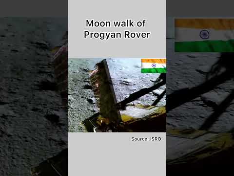 चंद्रयान के रोवर की पहली Moon walk #chandrayaan3 #rover