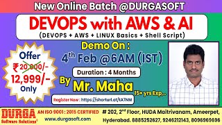 DEVOPS with AWS & AI Online Training @ DURGASOFT