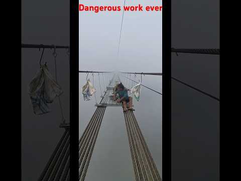 Unbelievable! Working at 33,000ft Without Safety Equipment 😱 #dangerous #viral #shorts #beautiful