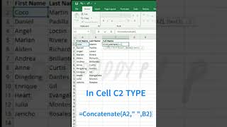 Excel Made Simple - CONCATENATE