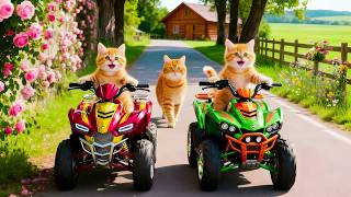 Mama Cat Trims Fur on the Farm and Makes Tiger Hat For Kittens At Home🐾🎩🐯