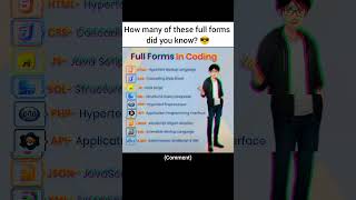 How many of these coding full forms did YOU actually know? 😏👇