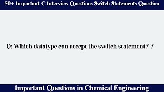 MCQ Questions C Interview Questions Switch Statements with Answers