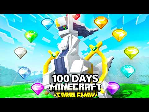 I Spent 100 DAYS as a TYPE TRAINER in Pokémon Minecraft Vs my Rival in Cobblemon 1.7