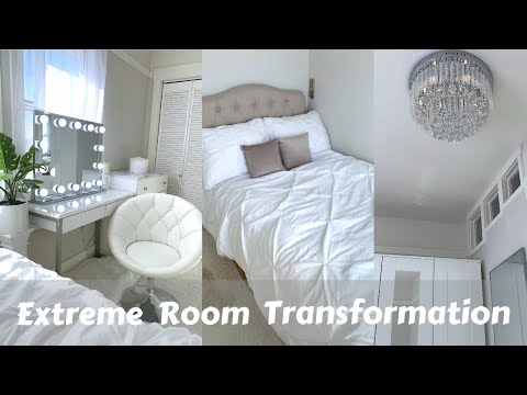 EXTREME BEDROOM MAKEOVER | a simple yet glam room transformation + room tour