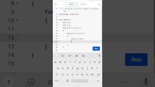 c program to print numbers pattern 23 #cprogramming #codingguru #youtubeshorts #shorts 😎