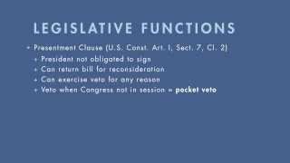 Constitutional Law tutorial: Domestic Authority of the Executive Branch | quimbee.com