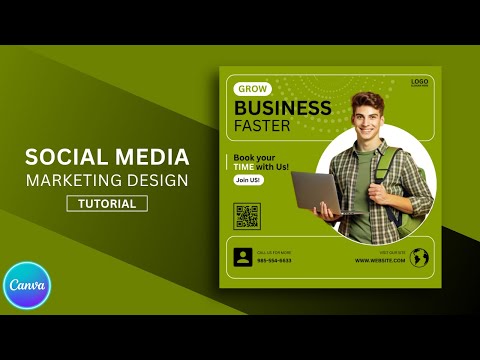 Make an Elegant Social Media Marketing Design in Canva Tutorial