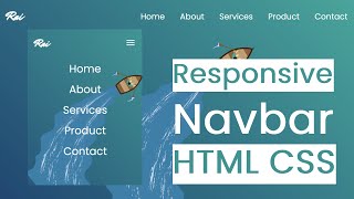 How to Create Responsive Navigation Bar using HTML and CSS