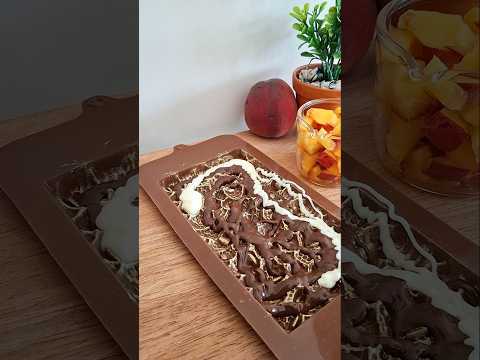 Viral Chocolate Bark With Peach. #asmr #asmrsounds #cooking #chocolate #trending #foodie.
