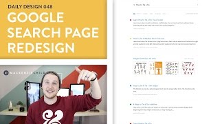 Daily Design 048 - Google Search Page Redesign (Speed Design)