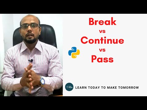 #24 Python Tutorial for Beginners | Break vs Continue vs Pass in Python part 2