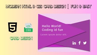 Modern HTML & CSS Card Design | Fun & Easy