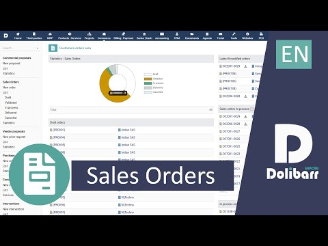 Tutorial 7 - EN - Sales Orders in Dolibarr ERP CRM